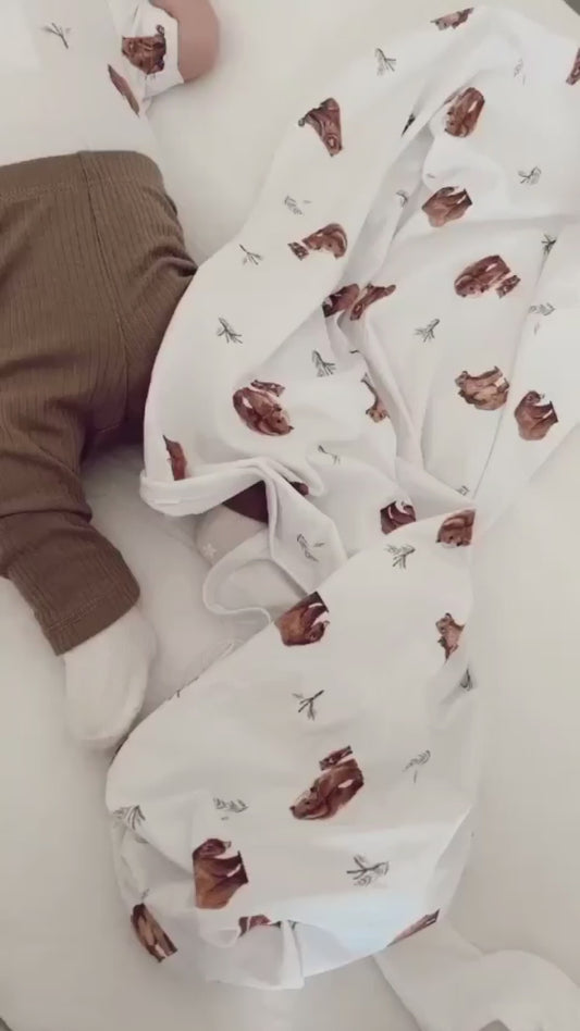 Bear blanket with hat - swaddle set