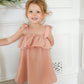 NEW - "Mia" - Blush Ruffle Dress