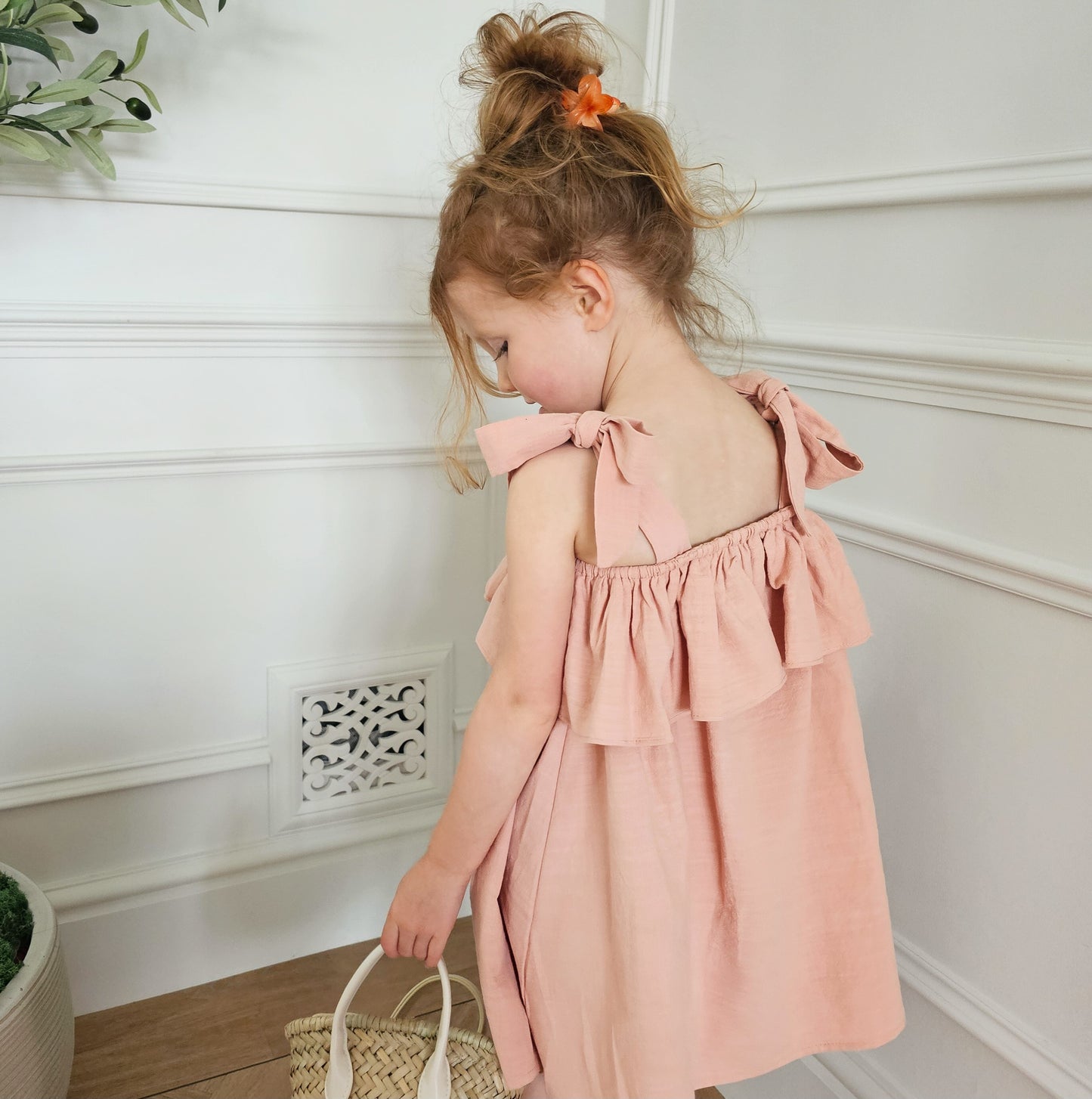 NEW - "Mia" - Blush Ruffle Dress