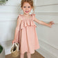 NEW - "Mia" - Blush Ruffle Dress