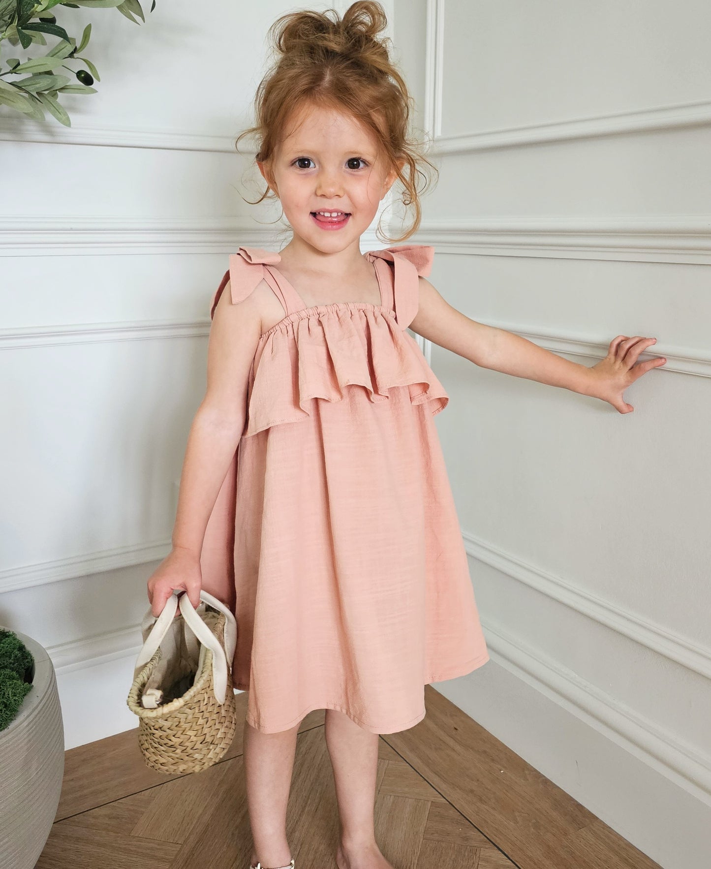 NEW - "Mia" - Blush Ruffle Dress