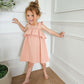 NEW - "Mia" - Blush Ruffle Dress