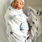 Sea Life blanket with hat - swaddle set