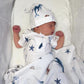 Sea Life blanket with hat - swaddle set