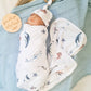 Sea Life blanket with hat - swaddle set