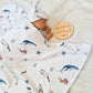 Sea Life blanket with hat - swaddle set