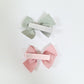 Linen bow clips - 3 for £10