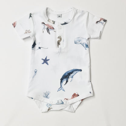 Sea life bodysuit - Short sleeve