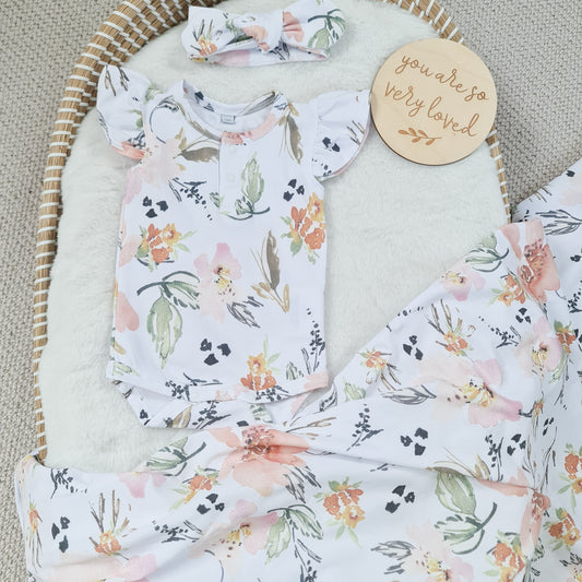 Floral Bodysuit - Short sleeve