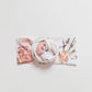 Floral - Topknot bow headband