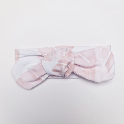 Pink Palm - Topknot bow headband