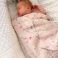 Muslin Swaddle & Headband - Flora blush