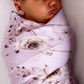 Muslin Swaddle & Headband - Rose