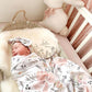 Floral blanket with headband  - swaddle set