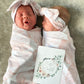 Pink palm blanket with headband - swaddle set