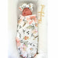 Floral blanket with headband  - swaddle set