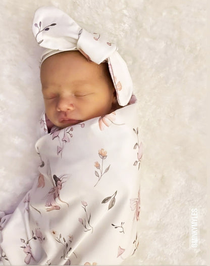 Fairy blanket with headband  - swaddle set